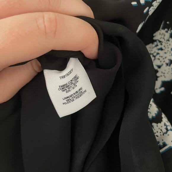 Derek Lam 10 Crosby Asymmetrical Hem Patterned Ruffle Mini Dress sz 8 - Picture 5 of 8